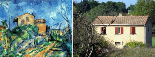 painting and real house