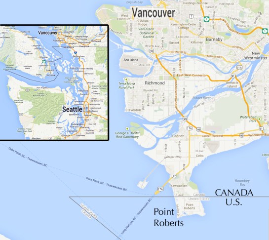 Point Roberts map