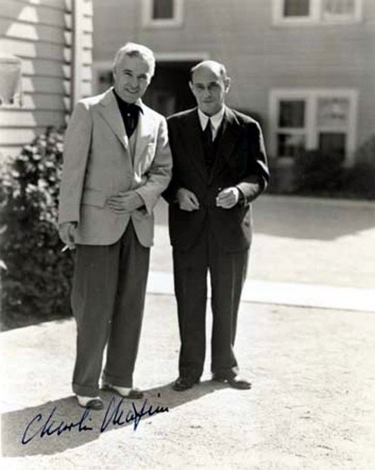 Schoenberg with Charlie Chaplin