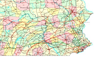 eastern pa map