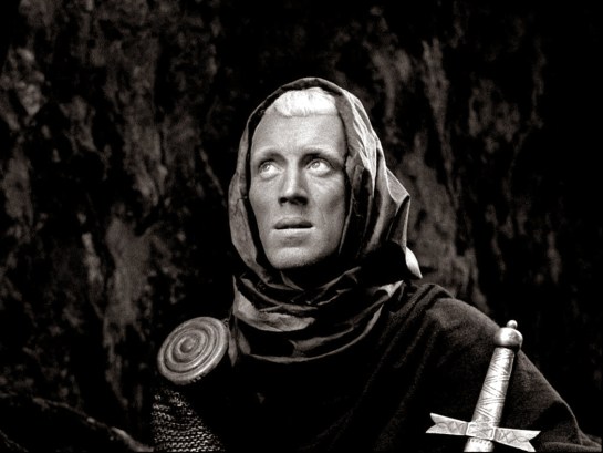 seventh seal knight looks up