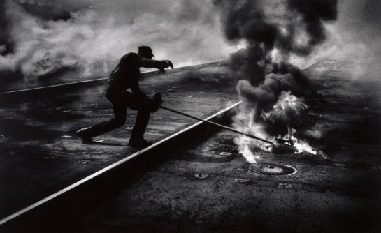 steel worker flaming coke