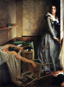 "Charlotte Corday" by Paul Jacques Aime Baudry, 1860