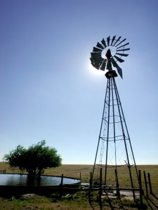 windmill and sun vertical