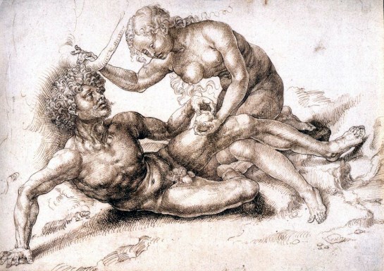 adam and eve etching