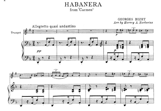 habanera score