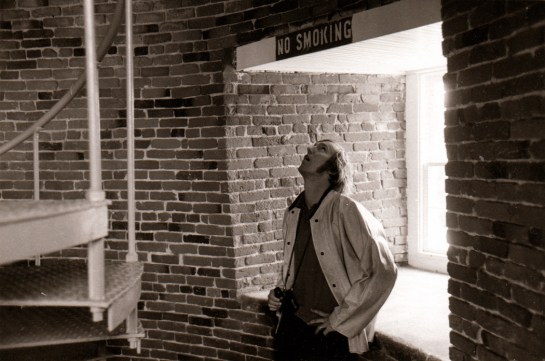 Sandro inside the Okracoke lighthouse copy
