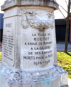 Routot monument text