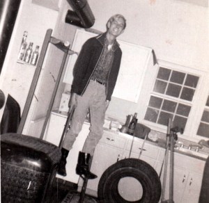 Raeford Bland on stilts