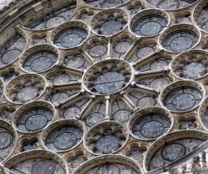 south rose window exterior detail