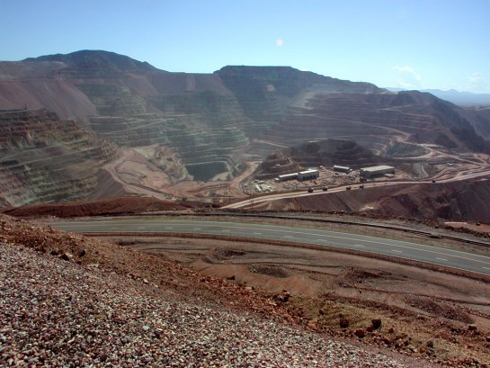 Morenci pit and road