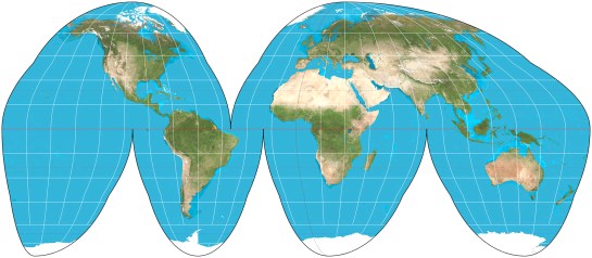 Goode homolosine projection