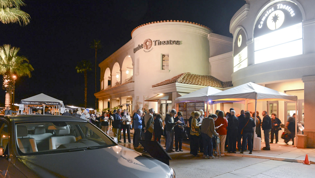 line to enter theater